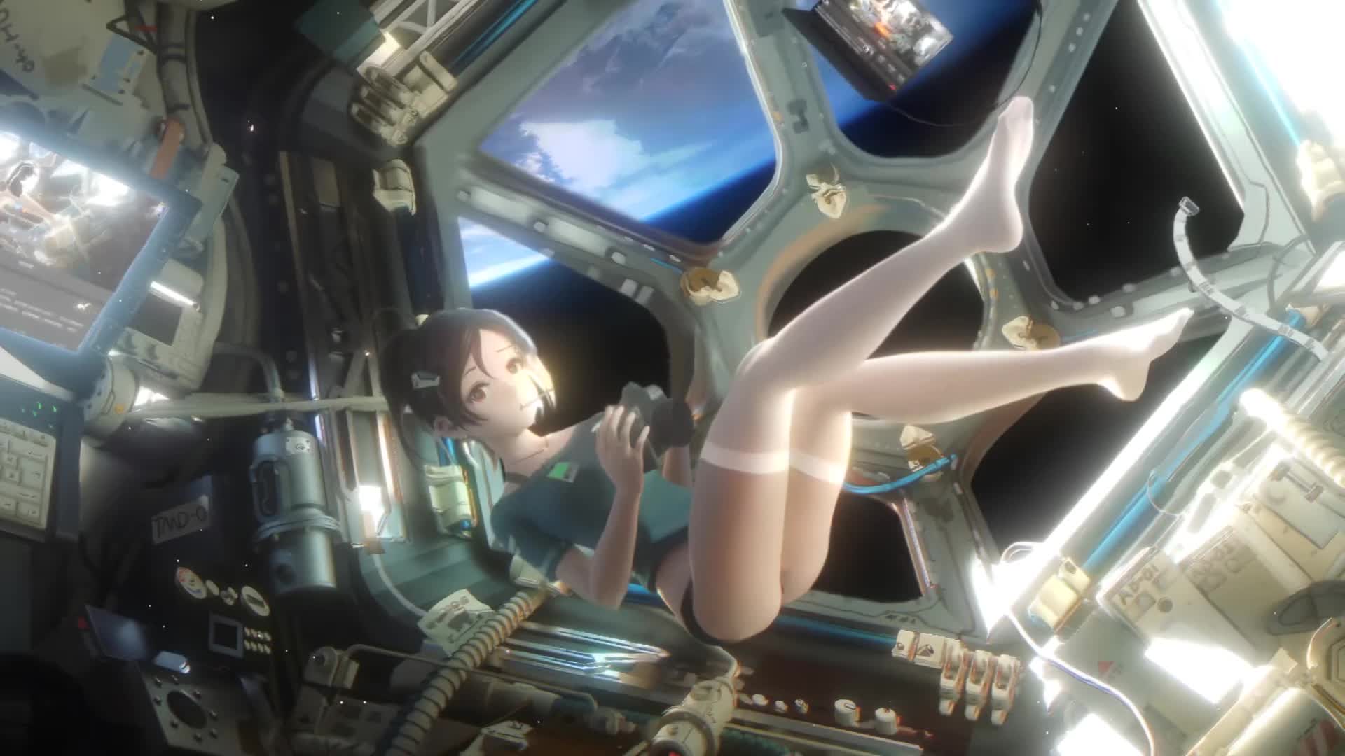 Anime Girl  Outer Space  Live Wallpaper
