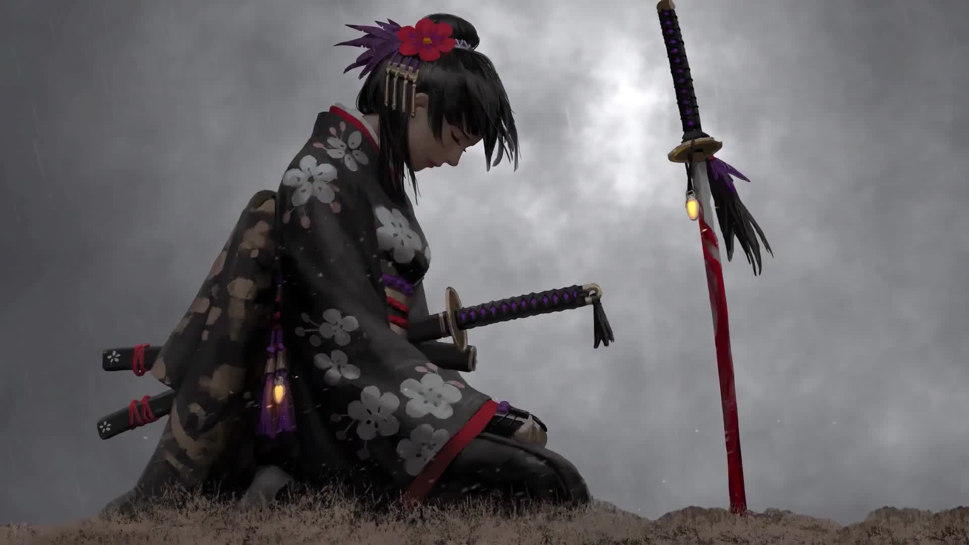 Katana Girls  Live Wallpaper