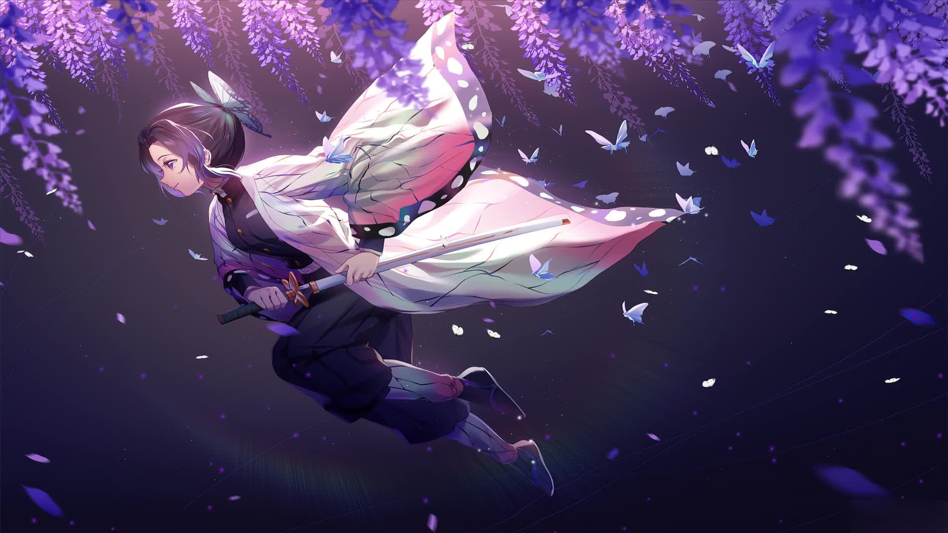 Live Wallpaper 4K Shinobu Kocho Demon Slayer