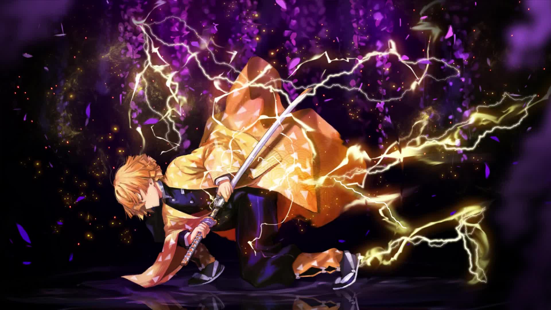 PC Wallpaper Live 4k Demon Slayer Kimetsu No Yaiba Zenitsu Agatsuma