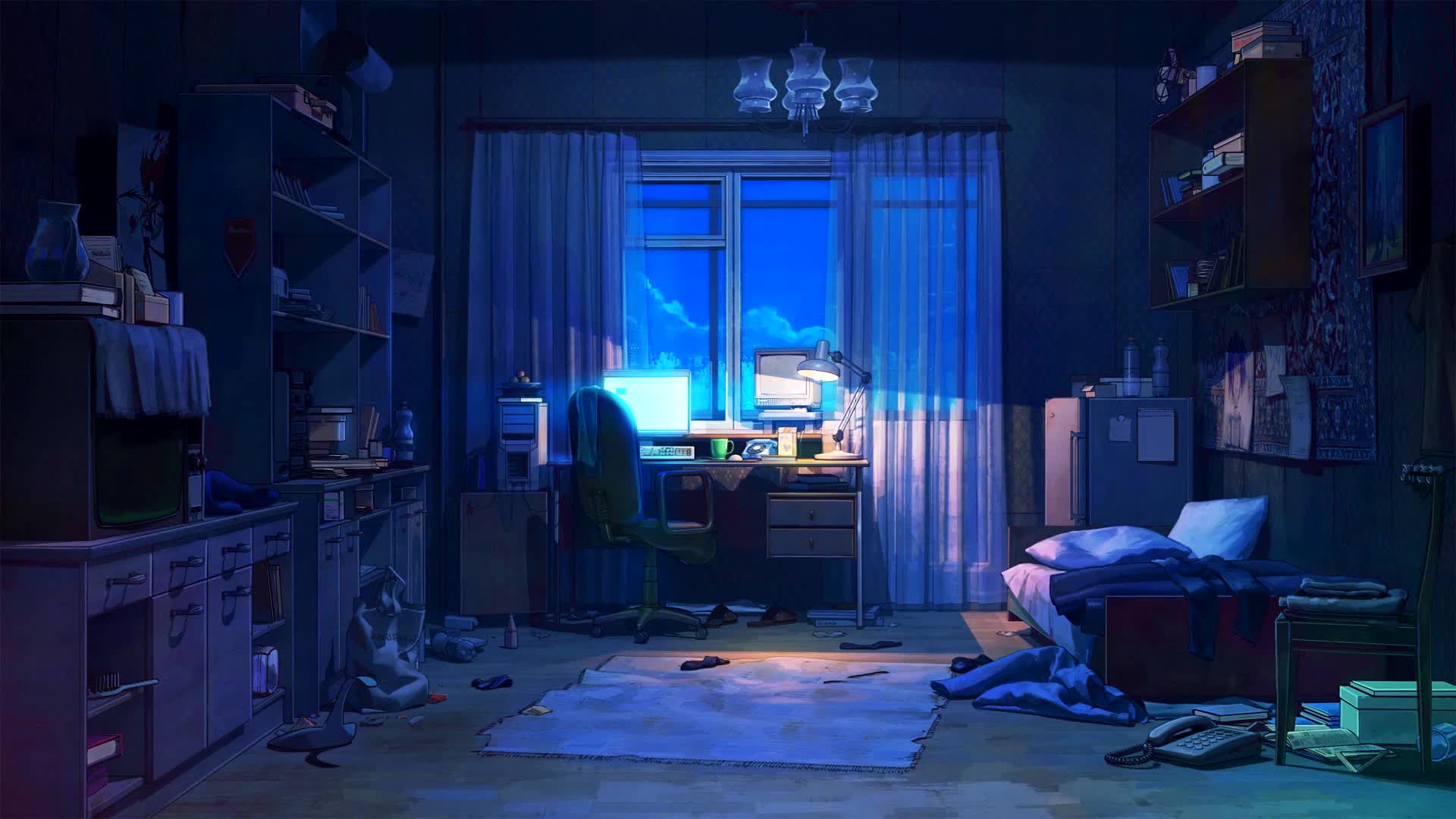 PC Anime Room Live Wallpaper