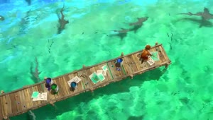 Fondo de Pantalla Animado Tiburón En Muelle 🦈 en Movimiento