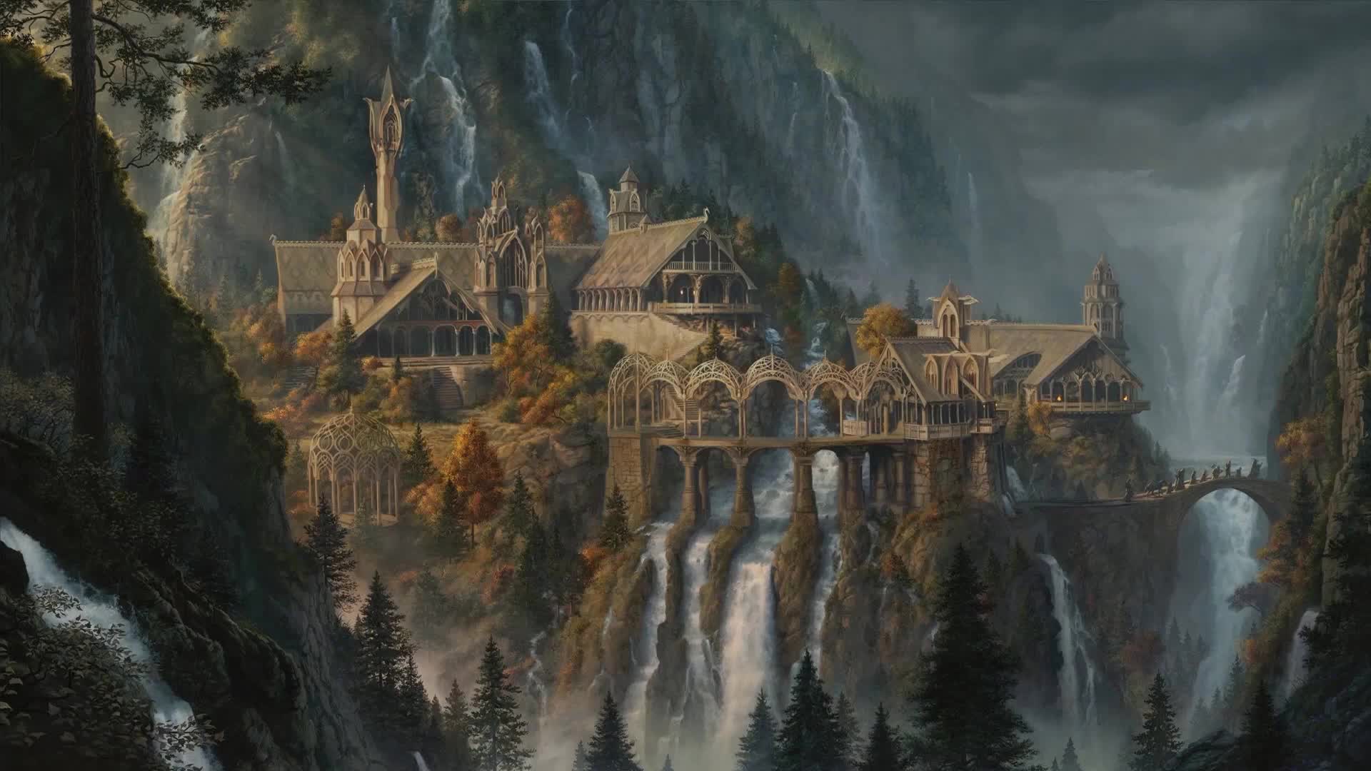 Fondo de Pantalla Animado de Rivendell de El Señor de los Anillos ⭐️ en Movimiento