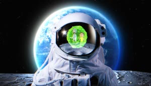 Fondo de Pantalla Animado Astronauta de Rick y Morty 👨🏽‍🚀 en Movimiento