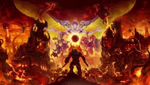 Fondo de Pantalla Animado Bienvenida al Infierno de Doom Eternal 😈🔥 en Movimiento