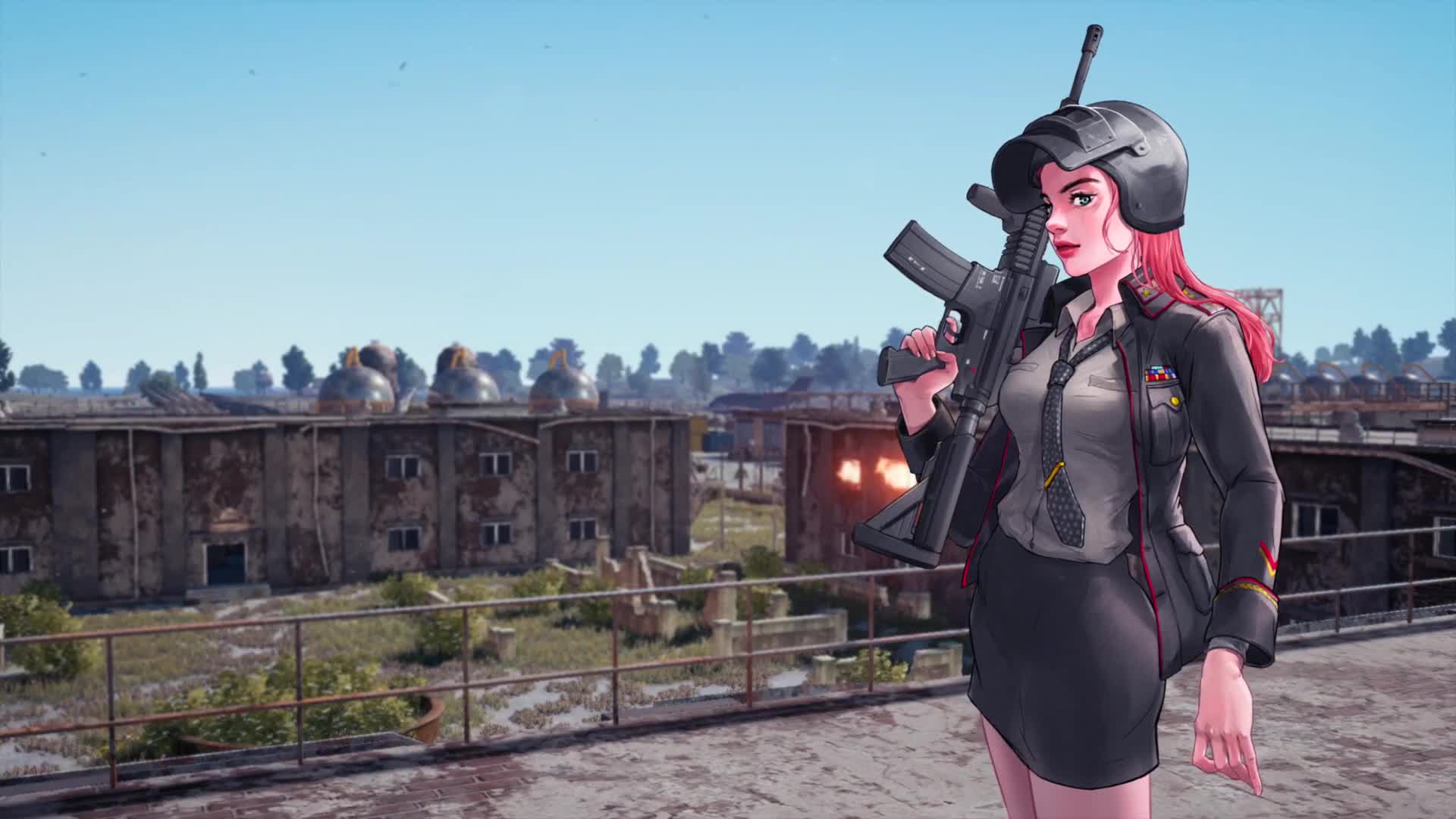 Fondo de Pantalla Animado Chica Gamer de PUBG ⌨ en Movimiento