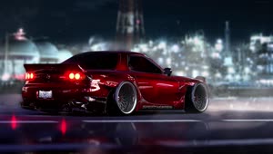 Fondo de Pantalla Animado Mazda RX7 de Coches 🚗 en Movimiento