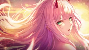 Fondo de Pantalla Animado Mirada de Zero Two 👀 en Movimiento