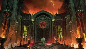 Fondo de Pantalla Animado de las Puertas del Infierno de Doom Eternal 😈🔥 en Movimiento