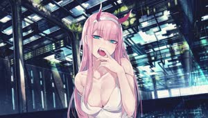 Fondo de Pantalla Animado Boca de Zero Two 👄 en Movimiento