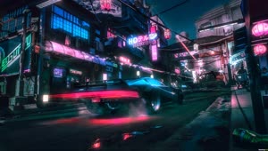 Fondo de Pantalla Animado Cyberpounk de Coches🚗 en Movimiento