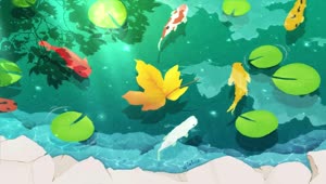 Fondo de Pantalla Animado Koi Estanque 🐠 en Movimiento