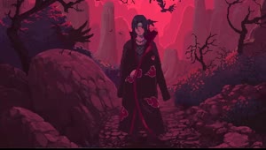 Fondo de Pantalla Animado Itachi Cuervos de Naruto 💥 en Movimiento