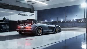 Fondo de Pantalla Animado McLaren Senna Gris de Coches🚗 en Movimiento
