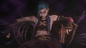 Fondo de Pantalla Animado JINX de Arcane 🌠 en Movimiento
