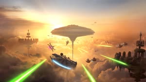 Fondo de Pantalla Animado Naves de Star Wars 🚀 en Movimiento
