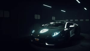 Fondo de Pantalla Animado Lamborghini Pastrulla de Policía de Coches 🚓 en Movimiento