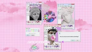 Fondo de Pantalla Animado Ventanas Rosadas de Aesthetic 🌹 en Movimiento