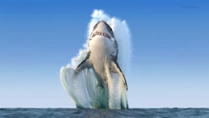 Fondo de Pantalla Animado de Tiburón Saltando 🦈 en Movimiento