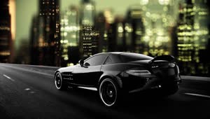 Fondo de Pantalla Animado Mercedes Negro de Coches 🚗 en Movimiento