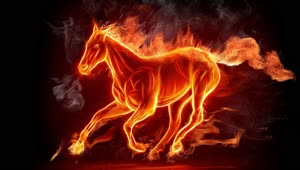 Fondo de Pantalla Animado de Caballo De Fuego 🐴 en Movimiento
