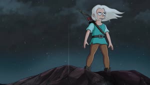 Fondo de Pantalla Animado Bean Pelo Al Viento de Disenchantment 👱‍♀️ en Movimiento