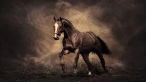 Fondo de Pantalla Animado de Caballo Gris 🐴 en Movimiento