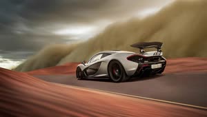 Fondo de Pantalla Animado McLaren en el Desierto de Coches 🏜️ en Movimiento