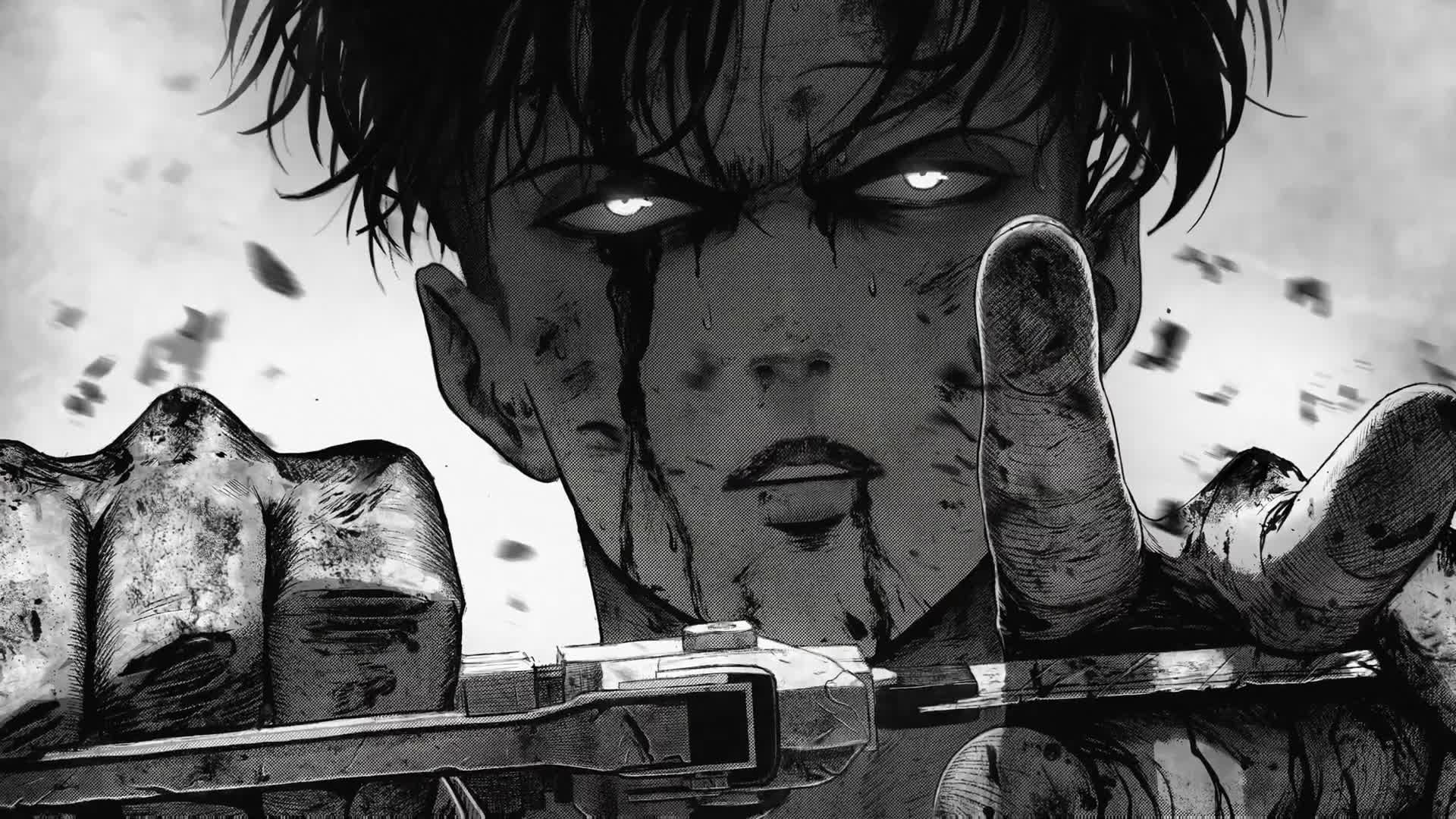 Fondo de Pantalla Animado Levi Ackerman de Attack on Titan ⭐️ en Movimiento