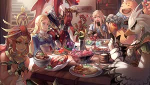 Fondo de Pantalla Animado Banquete de The Legend of Zelda 🍗 en Movimiento