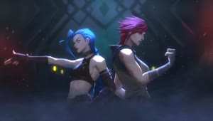 Fondo de Pantalla Animado Jinx  Vi de Arcane 🎆👊🏼 en Movimiento