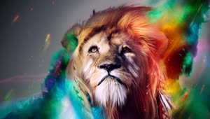 Fondo de Pantalla Animado de León Colorido 🦁 en Movimiento