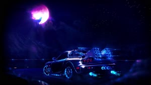 Fondo de Pantalla Animado de Coches Luna Llena 🌕 en Movimiento