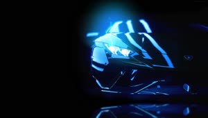 Fondo de Pantalla Animado Lambo Huracán Luces Azules de Coches 🏎️ en Movimiento