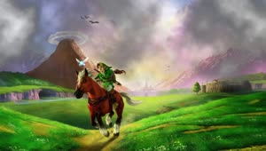 Fondo de Pantalla Animado Link Cabalgando de The Legend of Zelda 🐎 en Movimiento