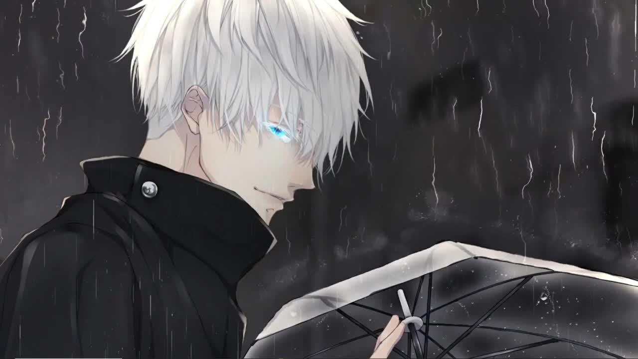 Fondo de Pantalla Animado Paraguas Negro de Jujutsu Kaisen ☂️ en Movimiento