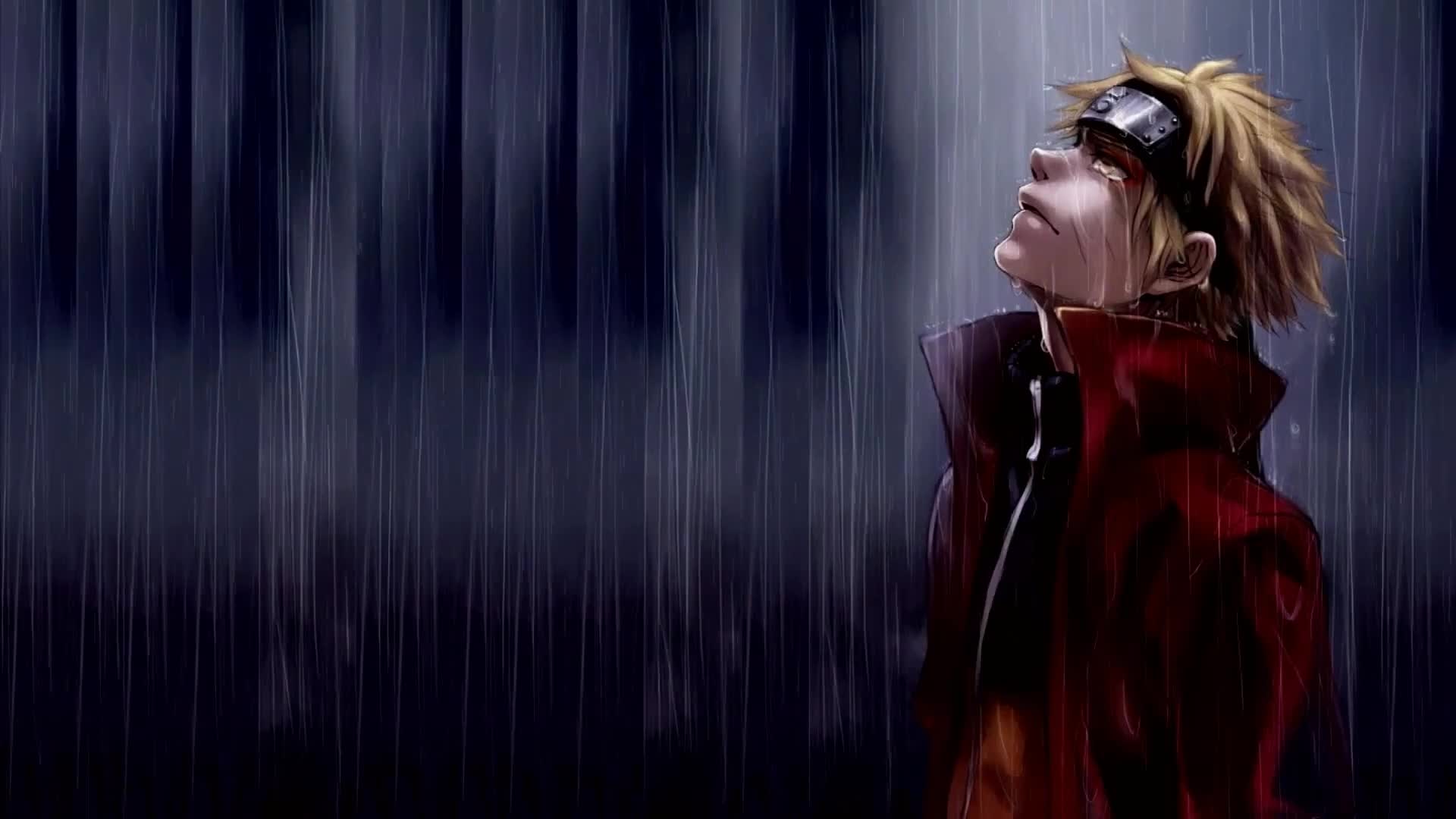 Fondo de Pantalla Animado Tristeza de Naruto ☔️ en Movimiento
