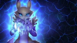 Fondo de Pantalla Animado Renamon de Digimon 🦊 en Movimiento