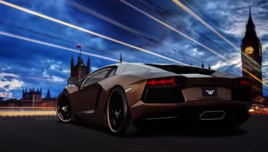 Fondo de Pantalla Animado Lambo en Londres de Coches 🎡 en Movimiento