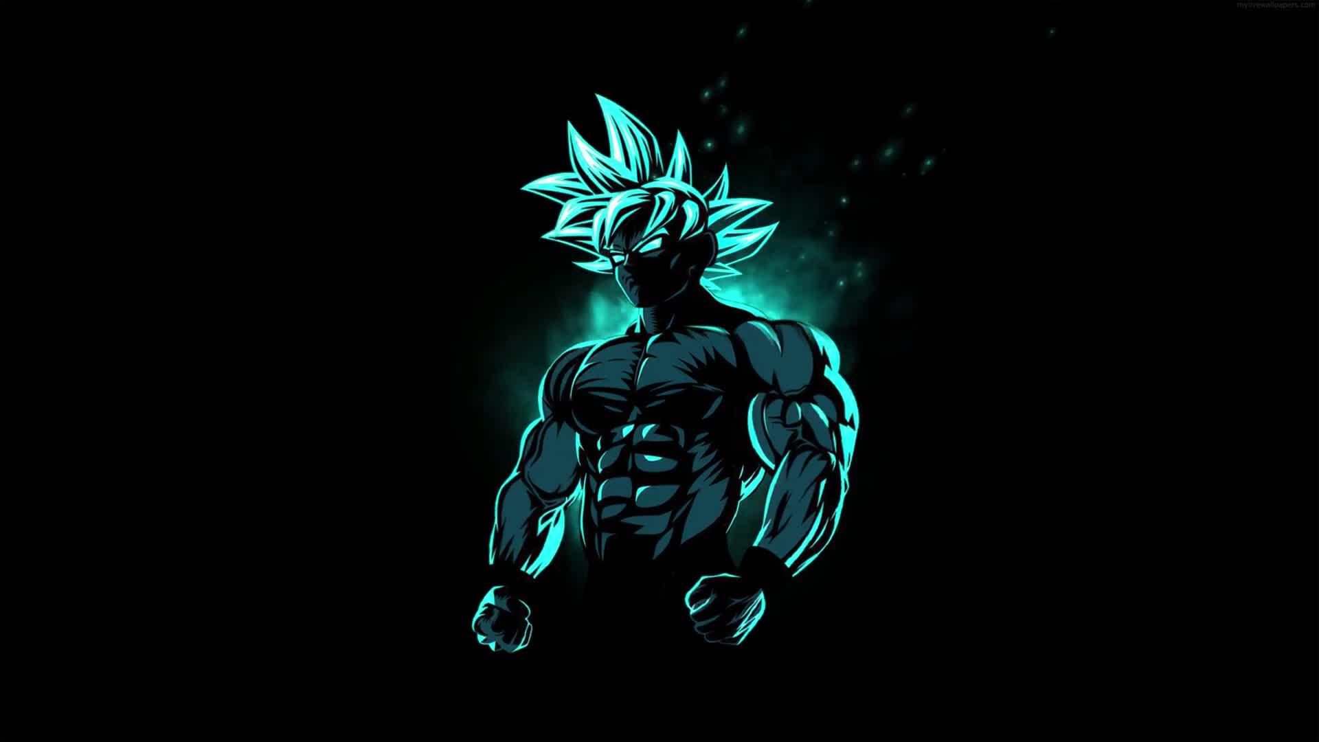 Fondo de Pantalla Animado Goku Modo Dios de Dragon Ball ☄️ en Movimiento