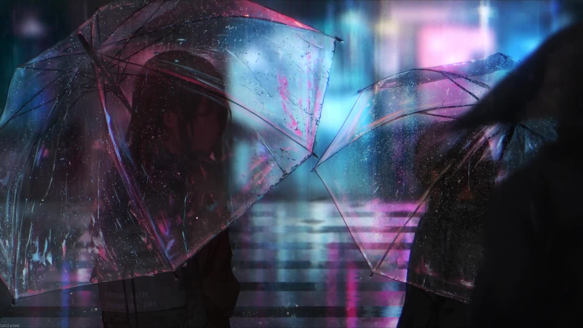 Cool Anime Wallpaper Girl Rain Live Wallpapars 1080p