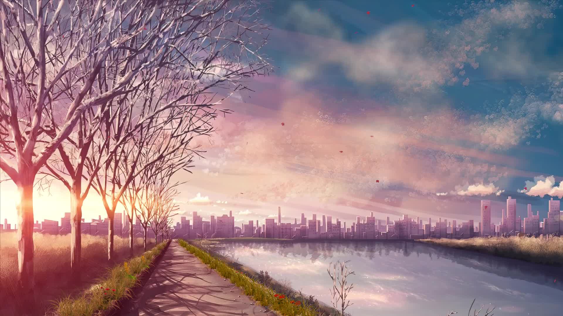 Live Wallpaper HD Anime City Landscape