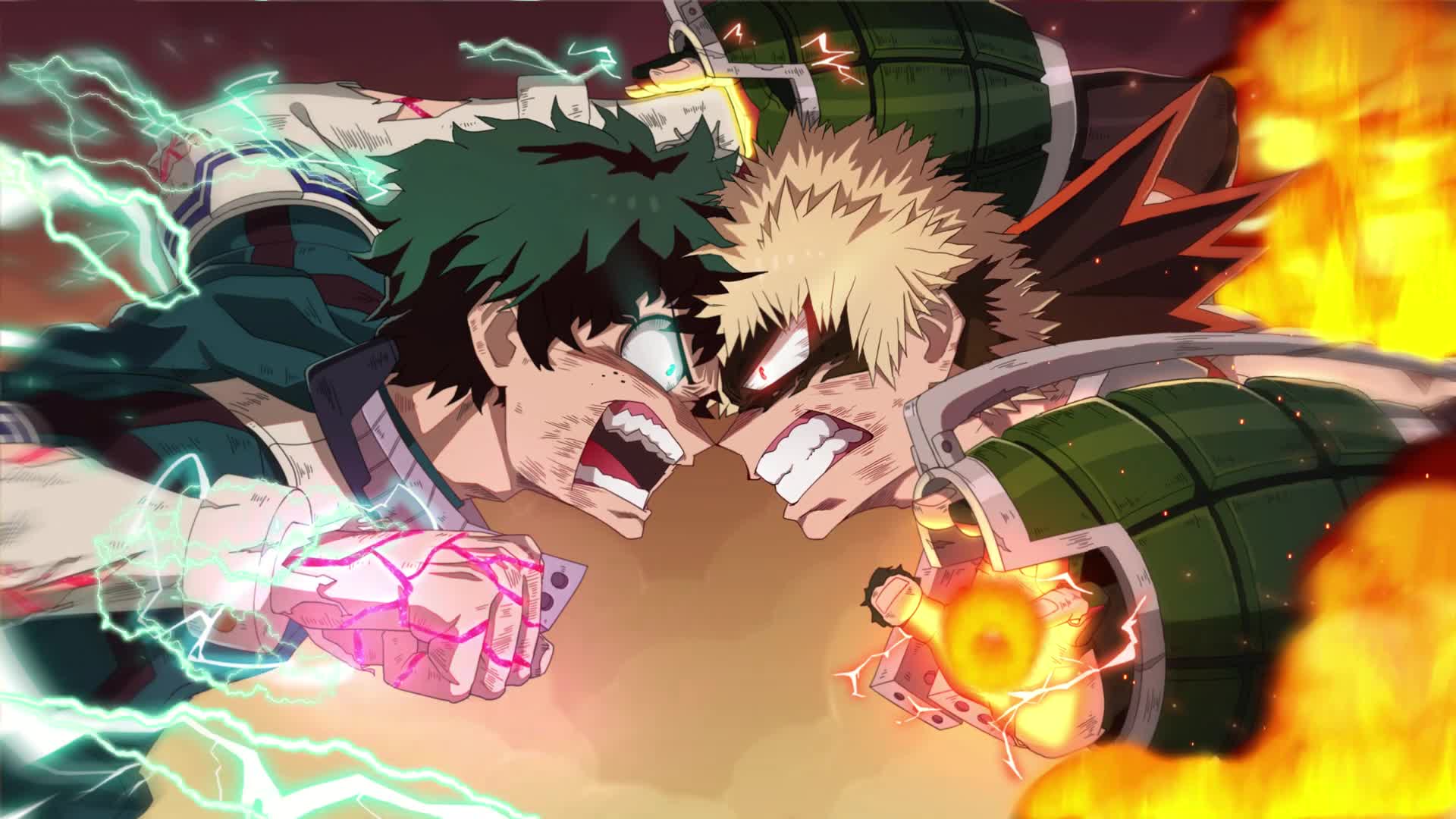 Live Wallpaper HD My Hero Academia Midoriya vs Bakugo