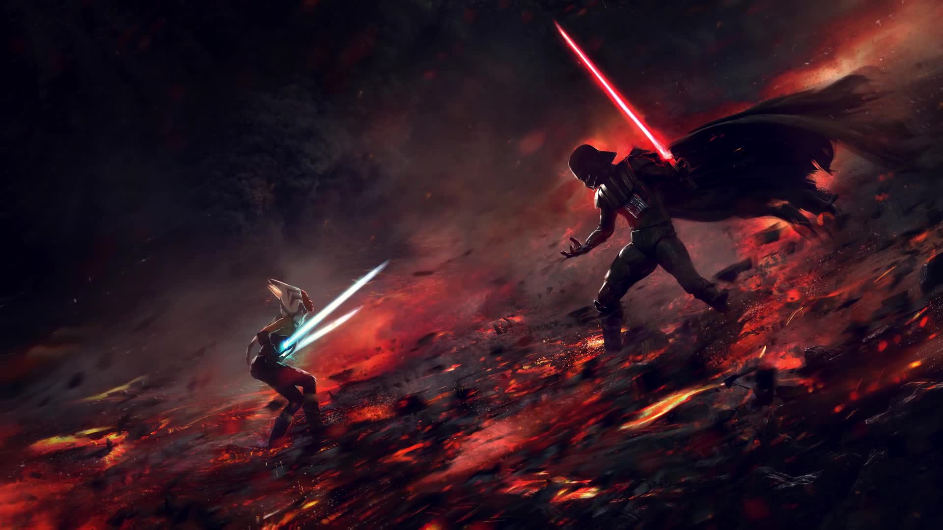 PC Darth Vader Lava Live Wallpaper