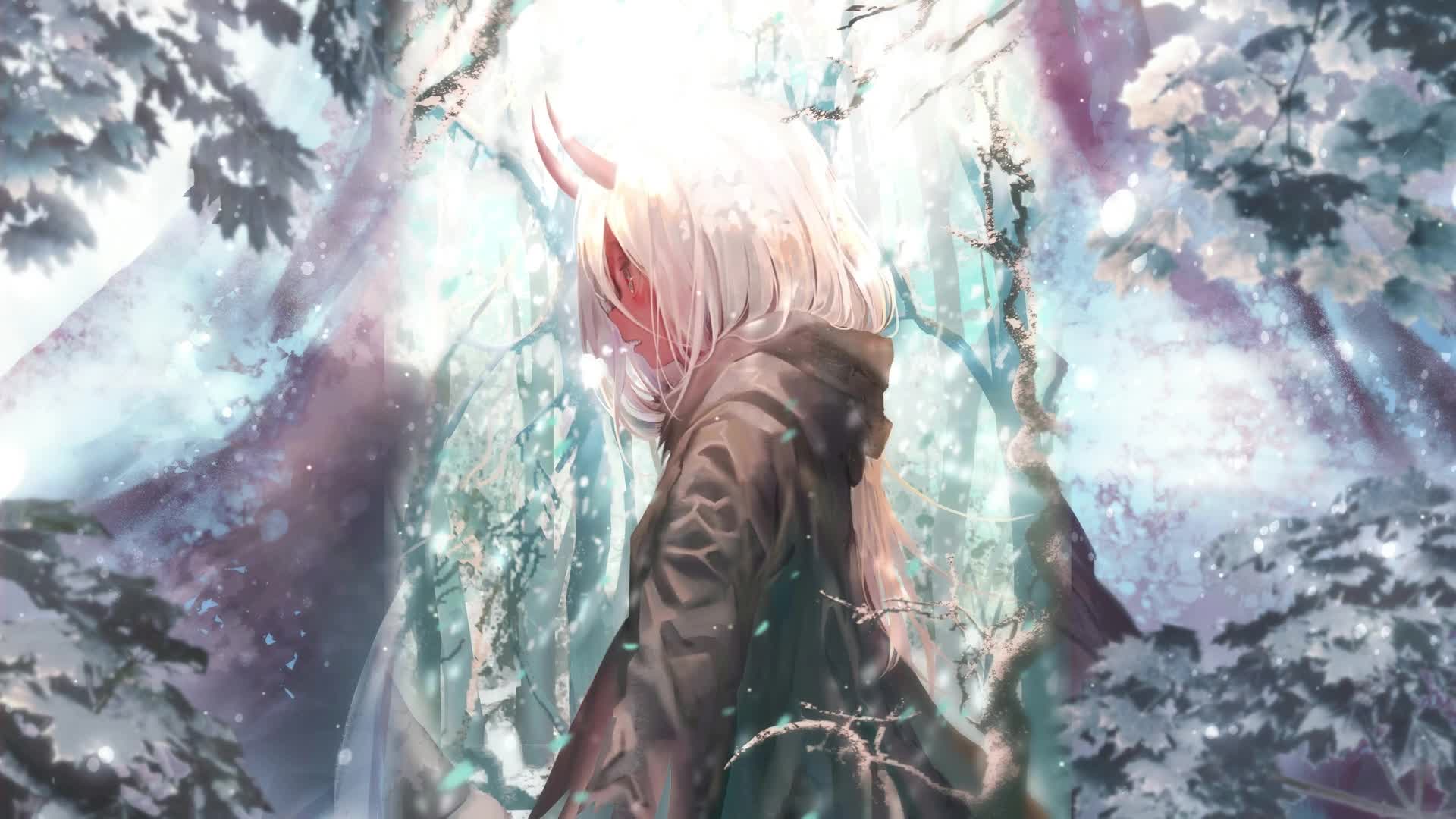 PC Zero Two Snow DITF Live Wallpaper Free