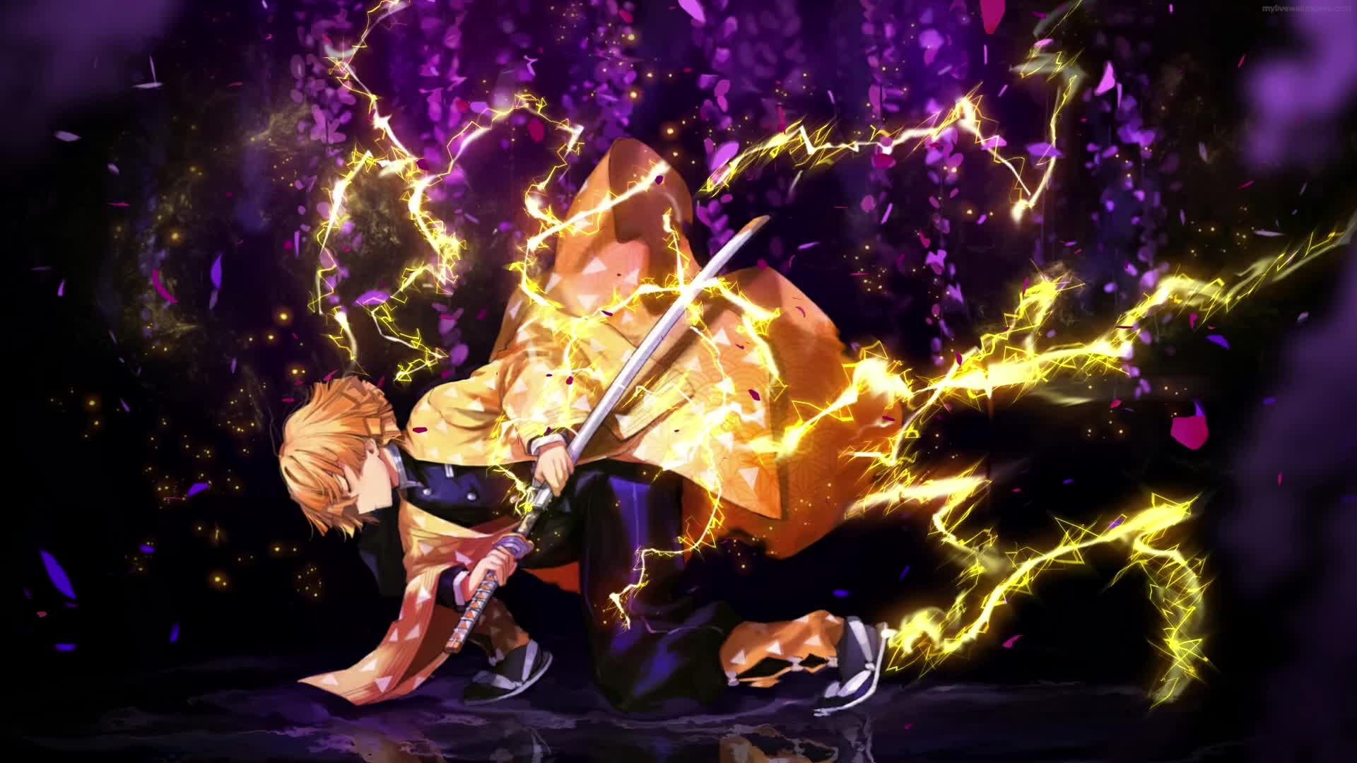 PC Zenitsu Electricity Live Wallpaper Free