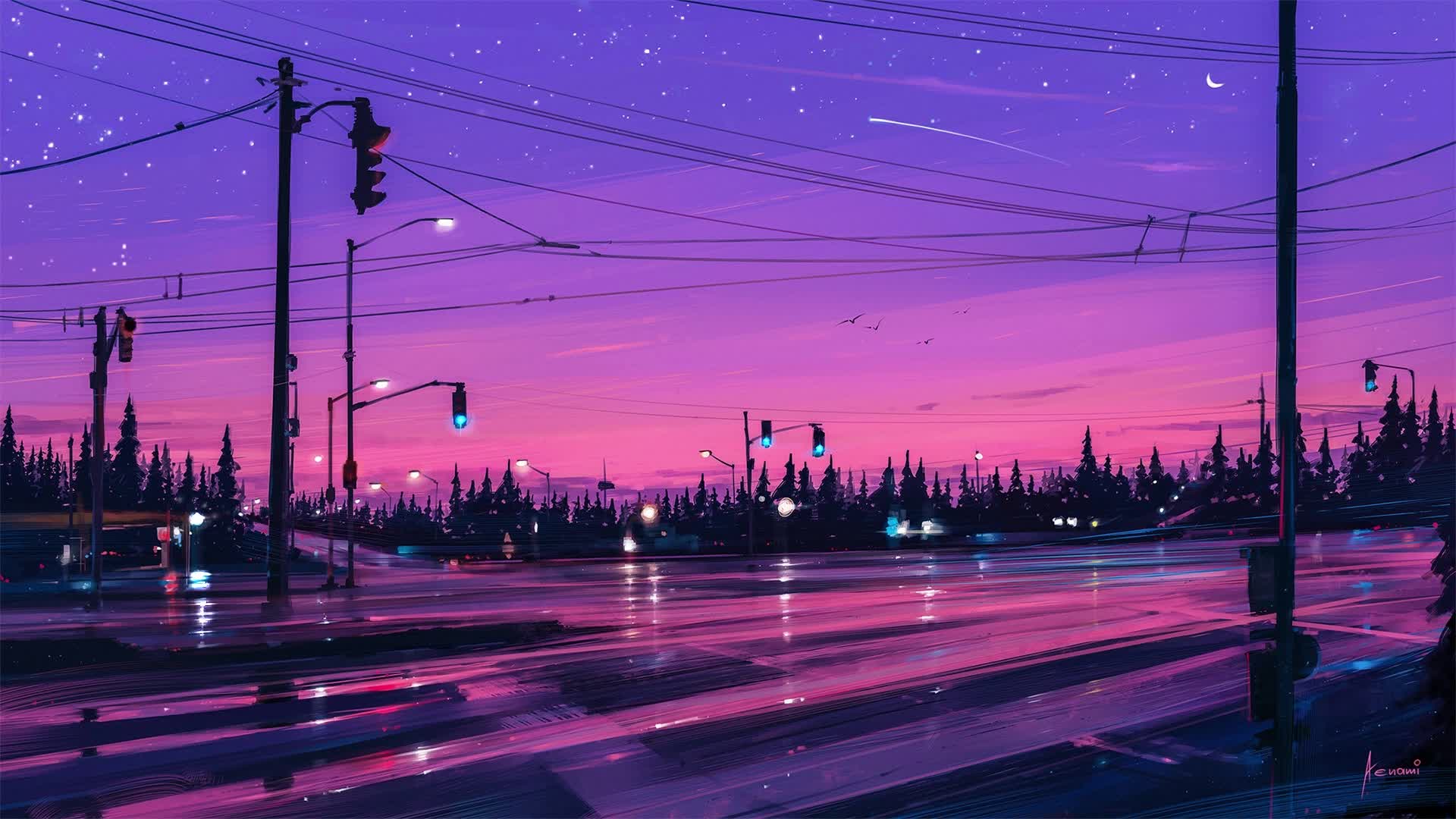 PC Evening Street Live Wallpaper Free
