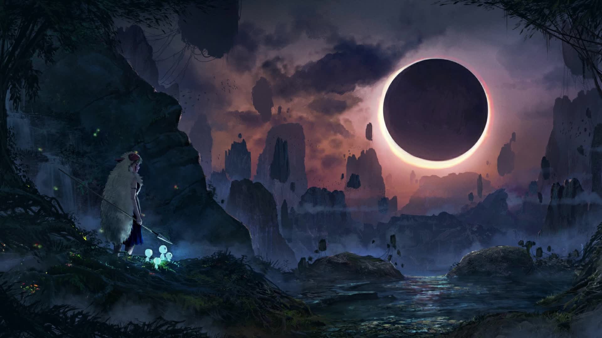 PC Princess Mononoke Moon Live Wallpaper Free