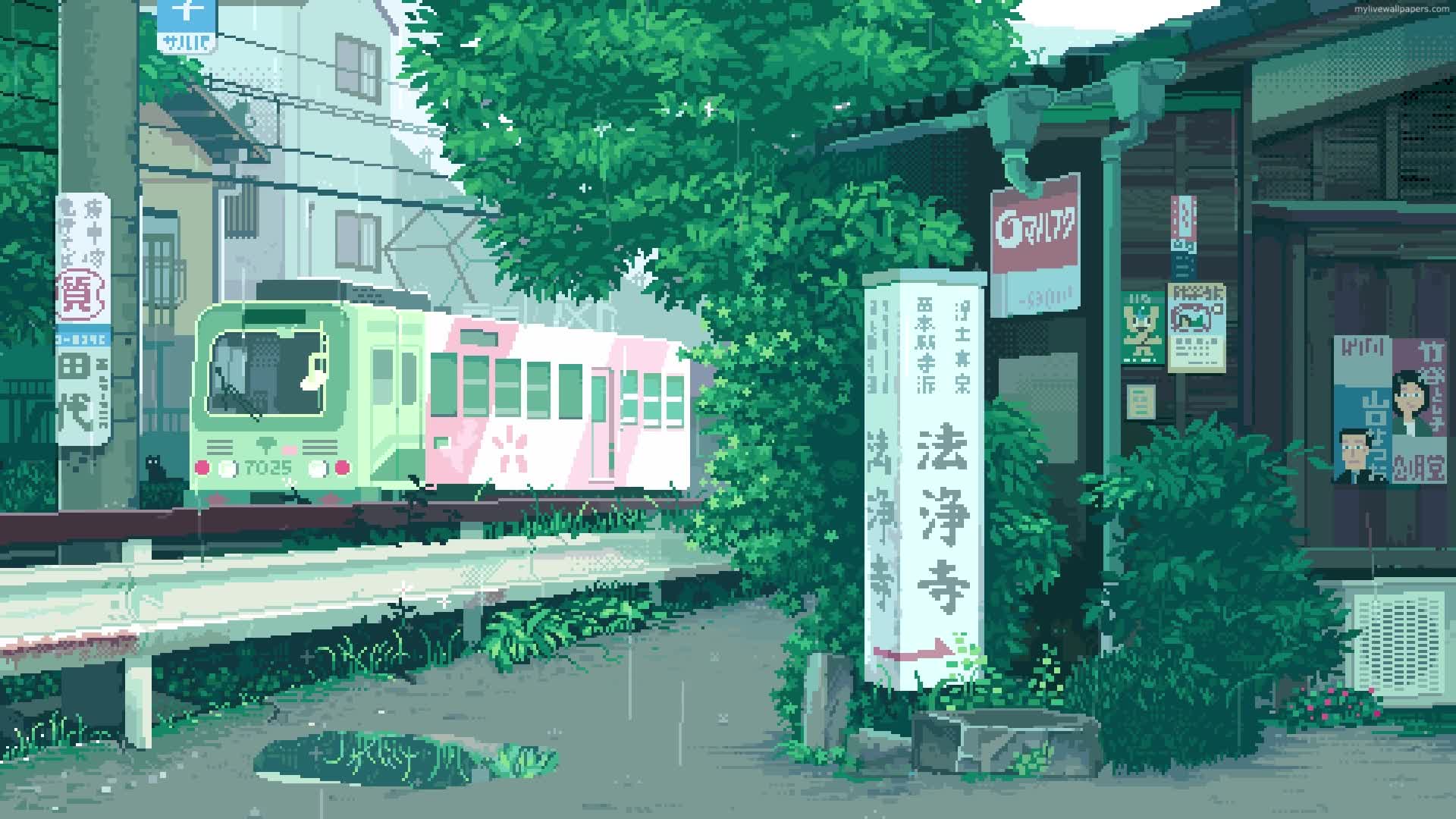 PC Pixel Rain Live Wallpaper Free