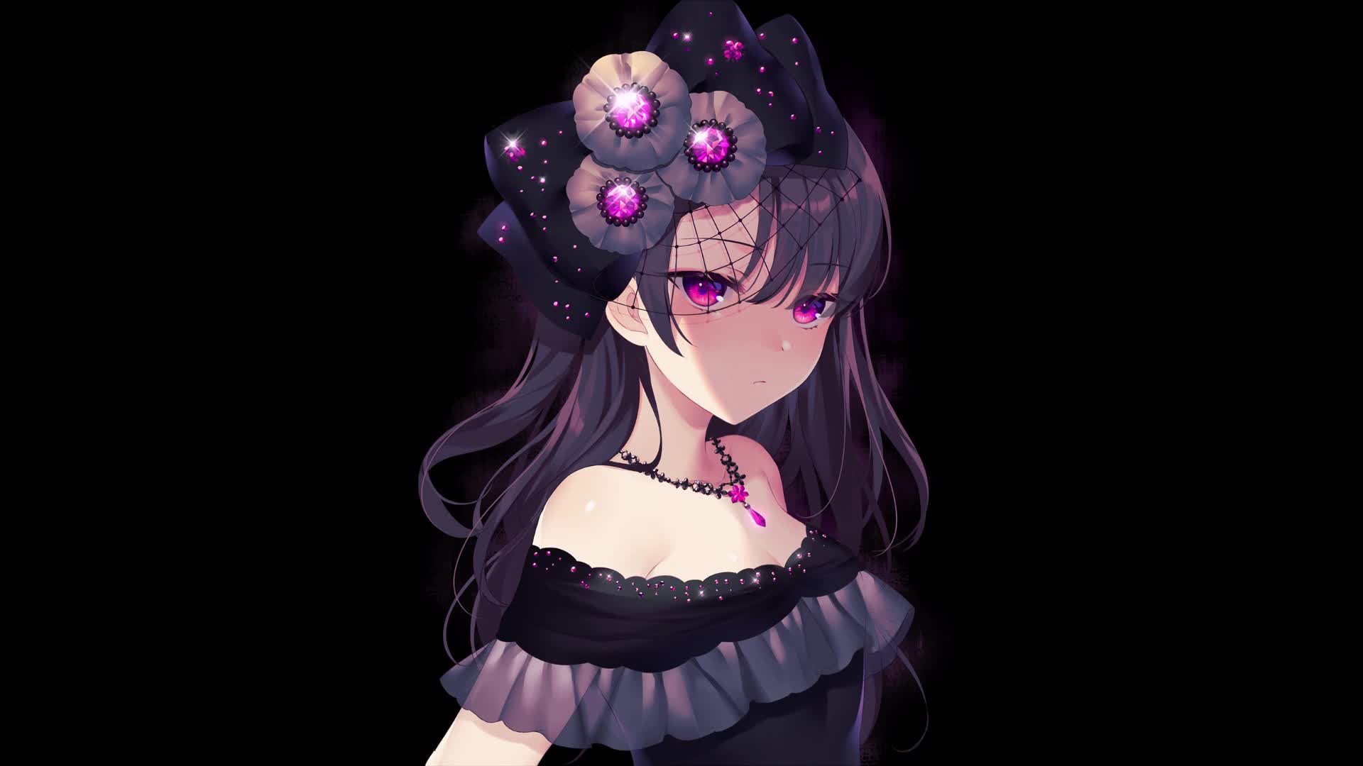 PC Glitter Anime Girl Live Wallpaper Free